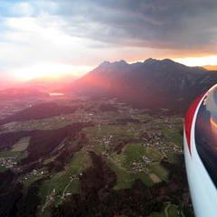 Flugwegposition um 16:38:54: Aufgenommen in der Nähe von Gemeinde Lavant, Österreich in 3142 Meter